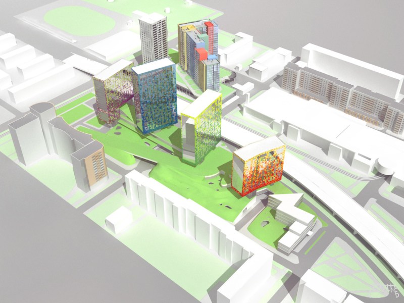 Residential Complex with adjacent commercial premises and underground parking, PERM